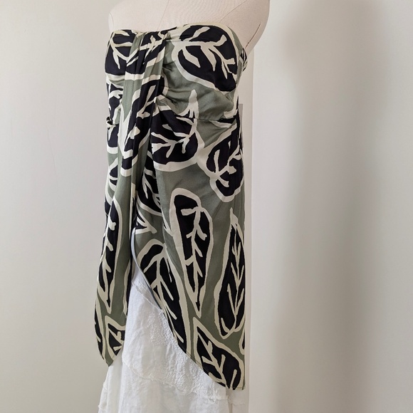 Zara Women Sleeveless Blouse Strapless Asymmetrical Bandaeu - Picture 8 of 13